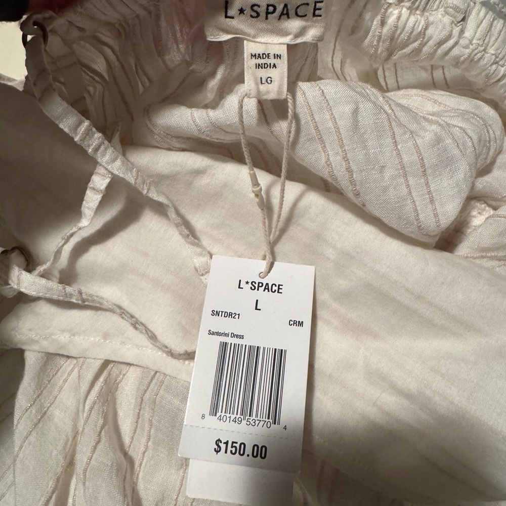 New | L Space | Santorini Dress in Cream Large - Picture 6 of 6
